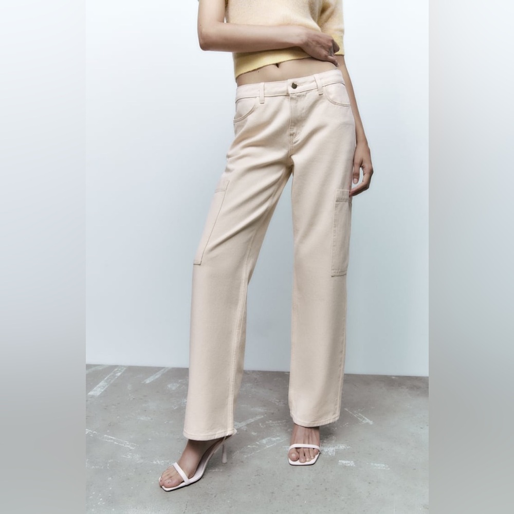 Zara Straight Cargo Jean Z1975 Size 14 New with tags